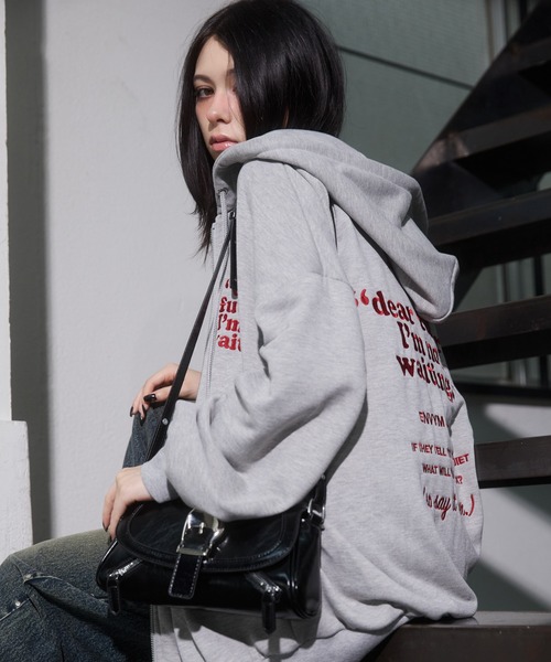 ENVYM（アンビー）の「Wファスナーハンドバッグ（ハンドバッグ・レディース・ボルドー/ブラック・FREE）」の7枚目の写真