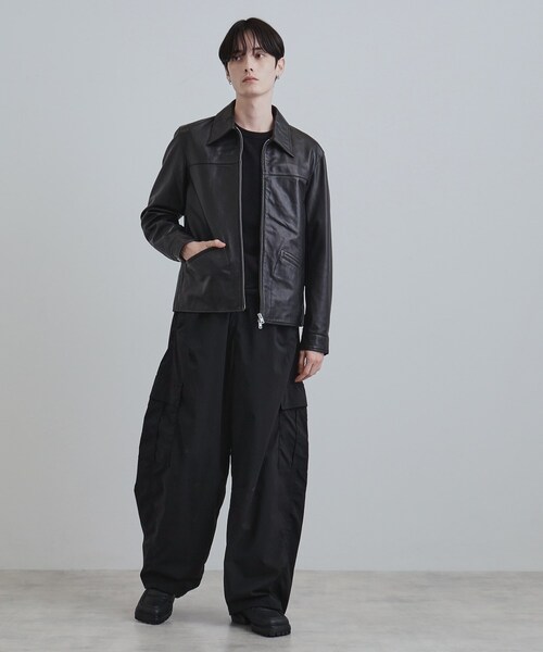 tk.TAKEO KIKUCHI（ティーケータケオキクチ）の「【本革】レザースポーツジャケット（ブルゾン・メンズ・ブラウン系1/ブラック・01/02/03）」の15枚目の写真