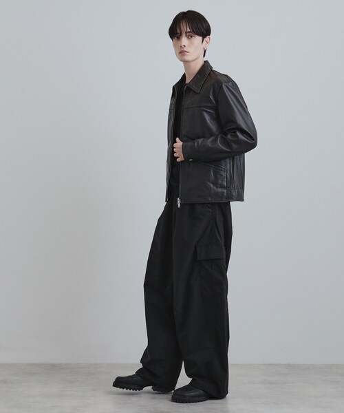 tk.TAKEO KIKUCHI（ティーケータケオキクチ）の「【本革】レザースポーツジャケット（ブルゾン・メンズ・ブラウン系1/ブラック・01/02/03）」の16枚目の写真