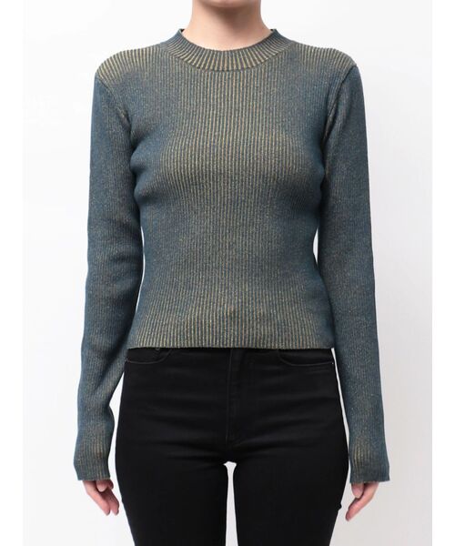 MURUA（ムルーア）の「メランジバイカラーリブニット（ニット/セーター・レディース・ベージュ/ブラック/ブラウン/レッド/ブルー・FREE）」の20枚目の写真