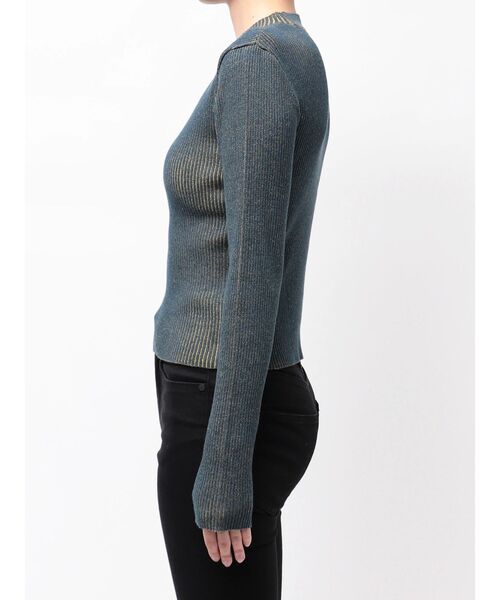 MURUA（ムルーア）の「メランジバイカラーリブニット（ニット/セーター・レディース・ベージュ/ブラック/ブラウン/レッド/ブルー・FREE）」の19枚目の写真