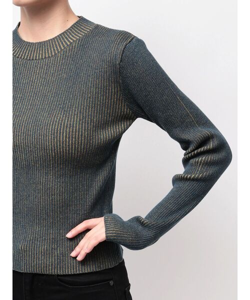 MURUA（ムルーア）の「メランジバイカラーリブニット（ニット/セーター・レディース・ベージュ/ブラック/ブラウン/レッド/ブルー・FREE）」の16枚目の写真