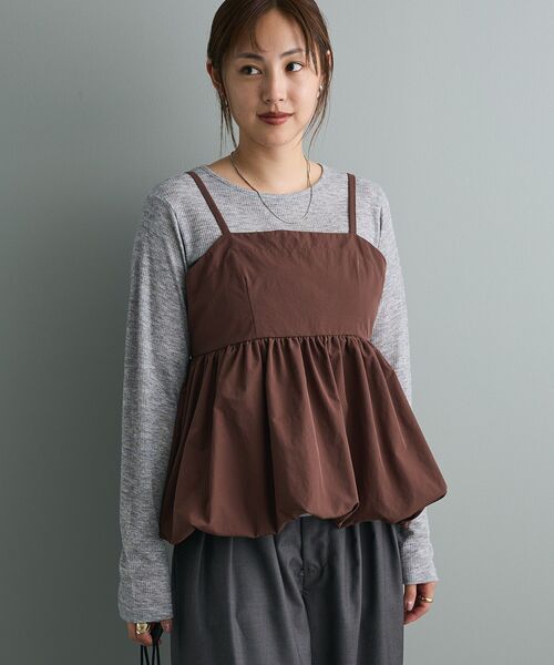 CRAFT STANDARD BOUTIQUE(クラフトスタンダードブティック)の「2点セット/ロンT+ビスチェ(Tシャツ/カットソー・レディース・A/B/C・FREE)」の1枚目の写真