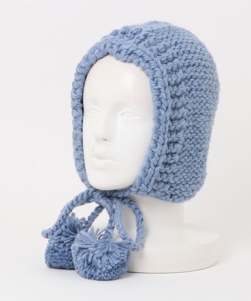 Burner(バーナー)の「【CHI SELECT】ふんわりポンポン くまロゴ耳当て イヤーマフ chi-bosi-2-15(ニットキャップ/ビーニー・レディース・ブラック/アイボリー/サックスブルー・FREE)」の17枚目の写真