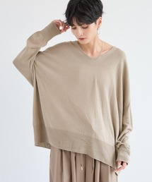 BARNYARDSTORM / ホールガーメントＶワイドニット / ハンドウォッシャブル【MADE IN JAPAN】