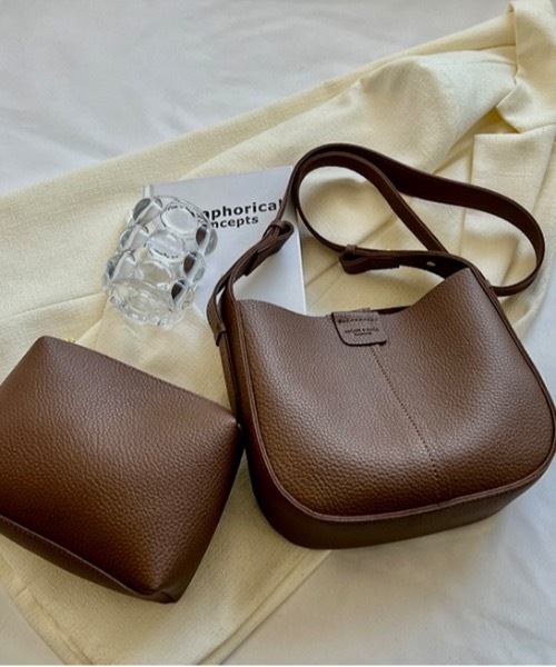 Burner(バーナー)の「【OKUOKU 0909】シボ加工 ミニショルダーバッグ oku-bag-27-25【RBTS】(ショルダーバッグ・レディース・ダークブラウン/ブラック・FREE)」の11枚目の写真