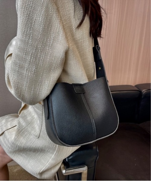 Burner(バーナー)の「【OKUOKU 0909】シボ加工 ミニショルダーバッグ oku-bag-27-25【RBTS】(ショルダーバッグ・レディース・ダークブラウン/ブラック・FREE)」の9枚目の写真