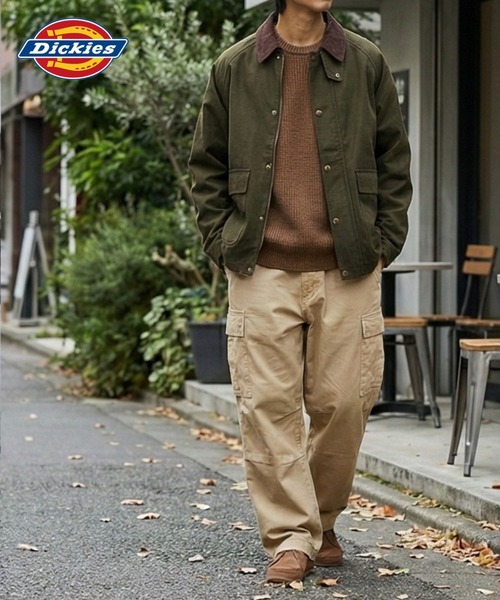 Dickies/ディッキーズ 襟コーデュロイ ダックキャンバス ワーク