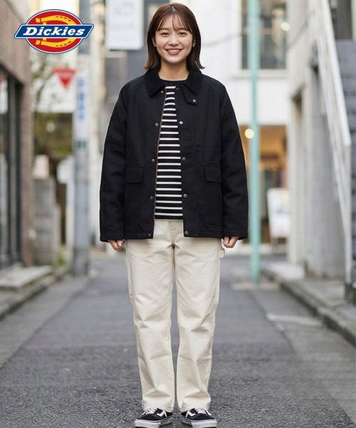 Dickies/ディッキーズ 襟コーデュロイ ダックキャンバス ワーク
