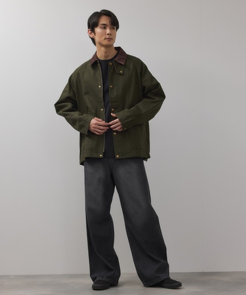 Dickies/ディッキーズ 襟コーデュロイ ダックキャンバス ワーク