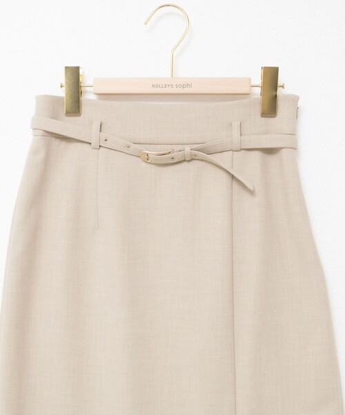 NOLLEY’S Sophi(ノーリーズソフィ)の「ウォッシャブルベルト付きラップ風タイトスカート(スカート・レディース・ライトグレー/ベージュ/サックスブルー・40/38/36/34)」の13枚目の写真