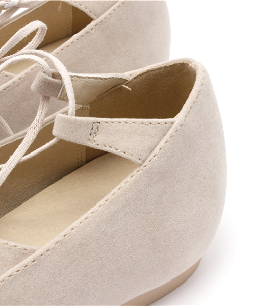 A part by(アパートバイ)の「レースUPインヒールバレエシューズ 713374(バレエシューズ・レディース・ブラック/ベビーピンク/キャメル/アイボリー・38/24.5cm/37/23.5cm)」の22枚目の写真