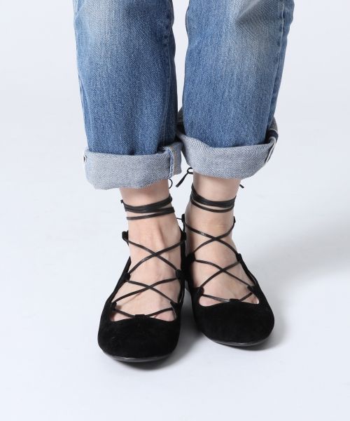 A part by(アパートバイ)の「レースUPインヒールバレエシューズ 713374(バレエシューズ・レディース・ブラック/ベビーピンク/キャメル/アイボリー・38/24.5cm/37/23.5cm)」の14枚目の写真