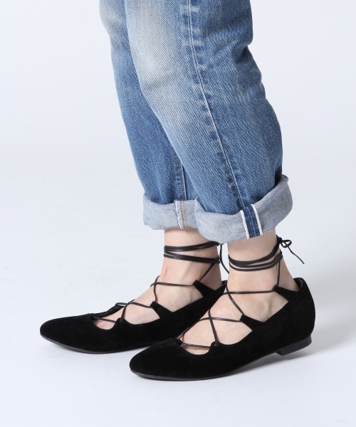 A part by(アパートバイ)の「レースUPインヒールバレエシューズ 713374(バレエシューズ・レディース・ブラック/ベビーピンク/キャメル/アイボリー・38/24.5cm/37/23.5cm)」の15枚目の写真