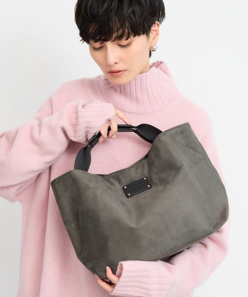 BARNYARDSTORM(バンヤードストーム)の「BARNYARDSTORM / キレイめ起毛ハンドルトート【WEB限定カラー】(トートバッグ・レディース・チャコールグレー/その他4/キャメル/その他5・FREE)」の2枚目の写真