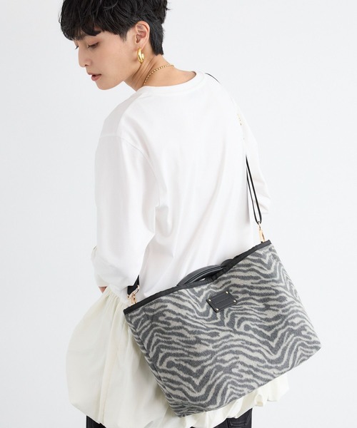 BARNYARDSTORM(バンヤードストーム)の「BARNYARDSTORM / キレイめ起毛ハンドルトート【WEB限定カラー】(トートバッグ・レディース・チャコールグレー/その他4/キャメル/その他5・FREE)」の10枚目の写真