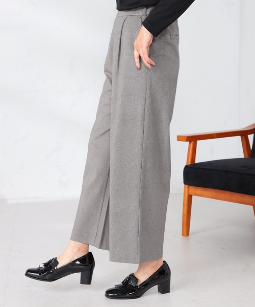 GALLORIA（ギャローリア）の「【キレメクパンツ】マルチストレッチ　ゆるワイドパンツ（その他パンツ・レディース・ブラック/ベージュ/ネイビー・S/M/L/LL）」の9枚目の写真