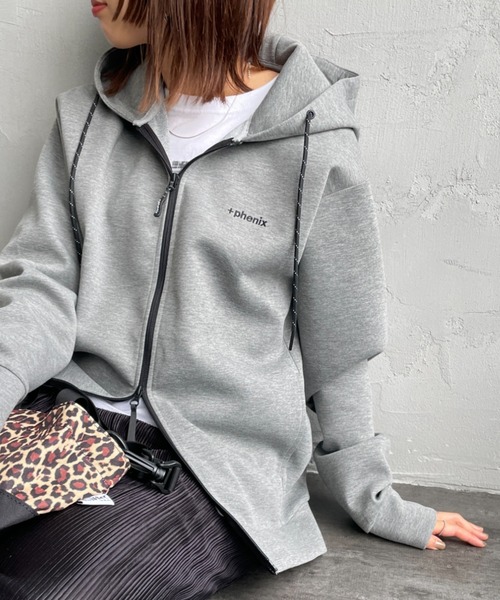 ＋phenix/プラスフェニックス] 別注 ダンボールニット フード