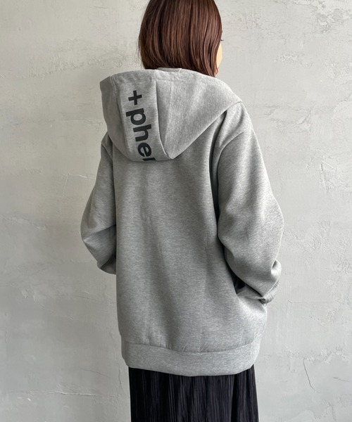 ＋phenix/プラスフェニックス] 別注 ダンボールニット フードロゴ