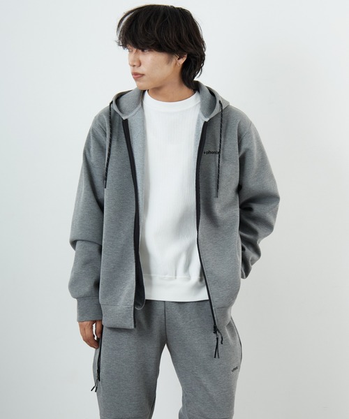 ＋phenix/プラスフェニックス] 別注 ダンボールニット フードロゴ