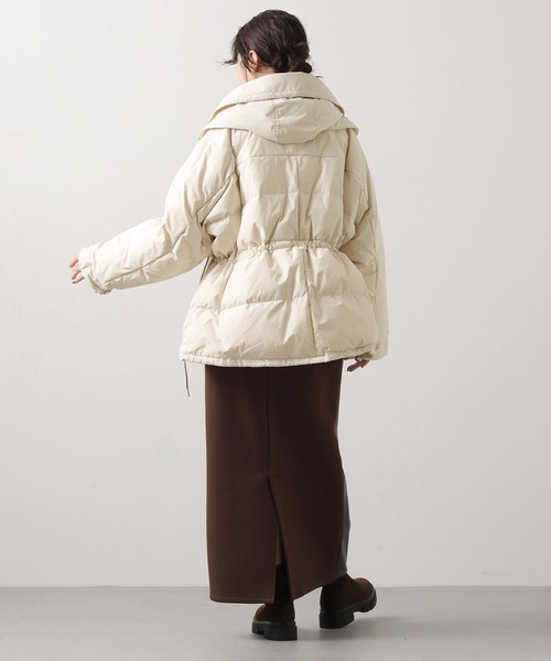 Gready Brilliant（グレディブリリアン）の「ドルマンフードダウン（ダウンジャケット/コート・レディース・ブラック/アイボリー・38）」の20枚目の写真