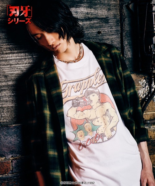 glamb(グラム)の「Baki T-shirts / バキTシャツ(Tシャツ/カットソー・メンズ・ホワイト・M/L/XL)」の1枚目の写真