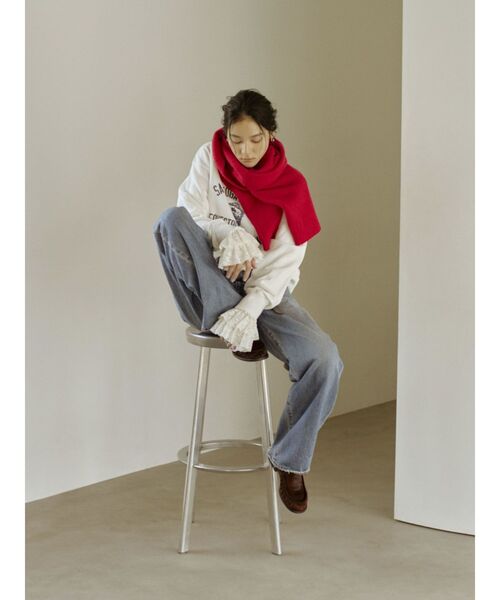 Ungrid(アングリッド)の「起毛大判ニットマフラー(マフラー・レディース・ブルー/レッド/イエロー/その他1・FREE)」の6枚目の写真