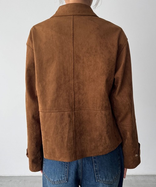 CANAL JEAN(キャナルジーン)の「El mar 合皮スウェードショートジャケット(その他アウター・レディース・キャメル・ONE SIZE)」の6枚目の写真