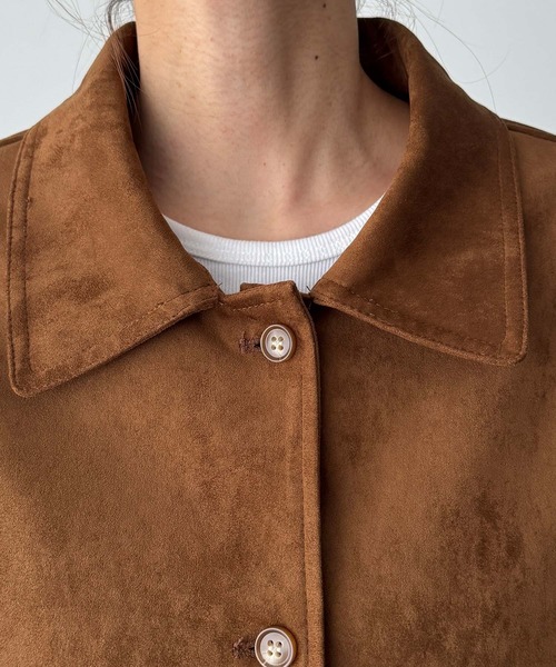 CANAL JEAN(キャナルジーン)の「El mar 合皮スウェードショートジャケット(その他アウター・レディース・キャメル・ONE SIZE)」の7枚目の写真