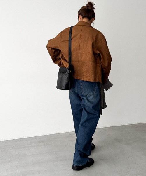 CANAL JEAN(キャナルジーン)の「El mar 合皮スウェードショートジャケット(その他アウター・レディース・キャメル・ONE SIZE)」の10枚目の写真