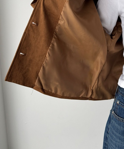 CANAL JEAN(キャナルジーン)の「El mar 合皮スウェードショートジャケット(その他アウター・レディース・キャメル・ONE SIZE)」の11枚目の写真