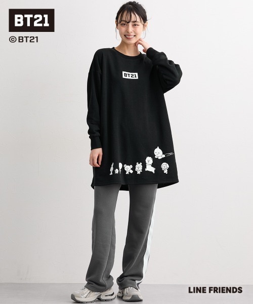SMILE LAND(スマイルランド)の「【BT21】裏起毛チュニック<大きいサイズ有>(その他トップス・レディース・ライトパープル/ブラック/ネイビー・S-M/L~LL/3L~4L/5L~6L)」の14枚目の写真