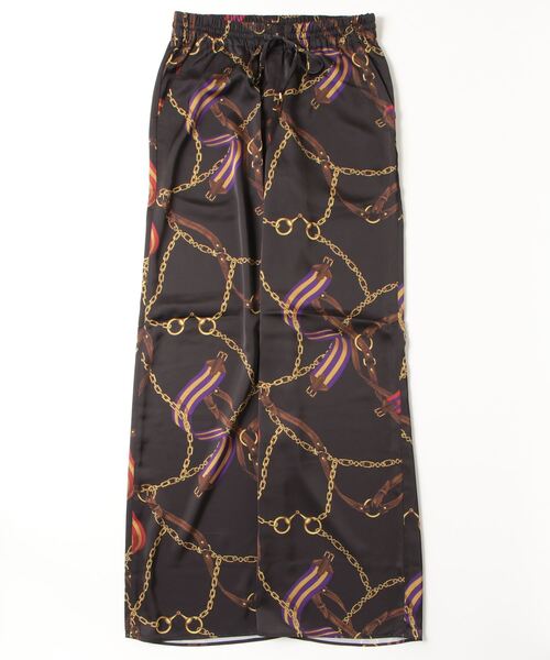 LAUREN RALPH LAUREN（ローレン ラルフ ローレン）の「ベルティングプリント シャルムーズ ワイドレッグ パンツ（その他パンツ・レディース・ブラック系1・L/M/S/XS）」の3枚目の写真