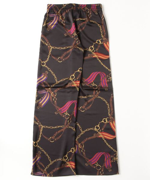 LAUREN RALPH LAUREN（ローレン ラルフ ローレン）の「ベルティングプリント シャルムーズ ワイドレッグ パンツ（その他パンツ・レディース・ブラック系1・L/M/S/XS）」の2枚目の写真