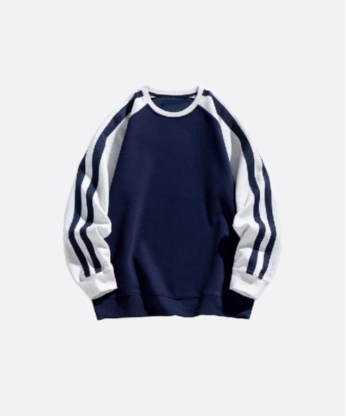 U:UME(ユーム)の「Shoulder Design Sweat(スウェット・メンズ・グレー/ピンク/ネイビー・SMALL/MEDIUM/LARGE/X-LARGE)」の1枚目の写真