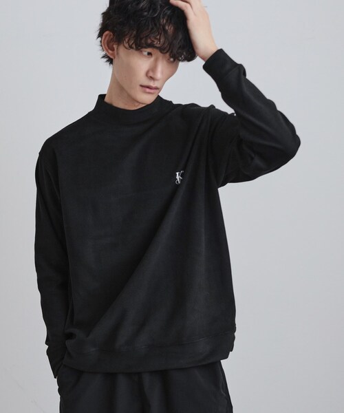 tk.TAKEO KIKUCHI(ティーケータケオキクチ)の「モイスチャースムースモックネックカットソー(Tシャツ/カットソー・メンズ・ホワイト/ブラック/グレー・02/03/04)」の2枚目の写真