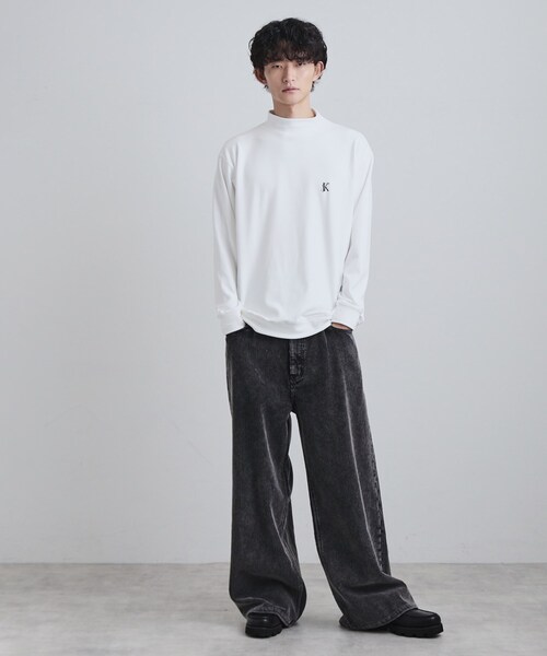 tk.TAKEO KIKUCHI(ティーケータケオキクチ)の「モイスチャースムースモックネックカットソー(Tシャツ/カットソー・メンズ・ホワイト/ブラック/グレー・02/03/04)」の5枚目の写真