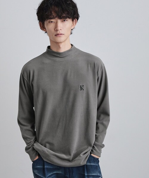 tk.TAKEO KIKUCHI(ティーケータケオキクチ)の「モイスチャースムースモックネックカットソー(Tシャツ/カットソー・メンズ・ホワイト/ブラック/グレー・02/03/04)」の12枚目の写真