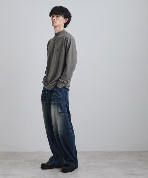 tk.TAKEO KIKUCHI(ティーケータケオキクチ)の「モイスチャースムースモックネックカットソー(Tシャツ/カットソー・メンズ・ホワイト/ブラック/グレー・02/03/04)」の14枚目の写真