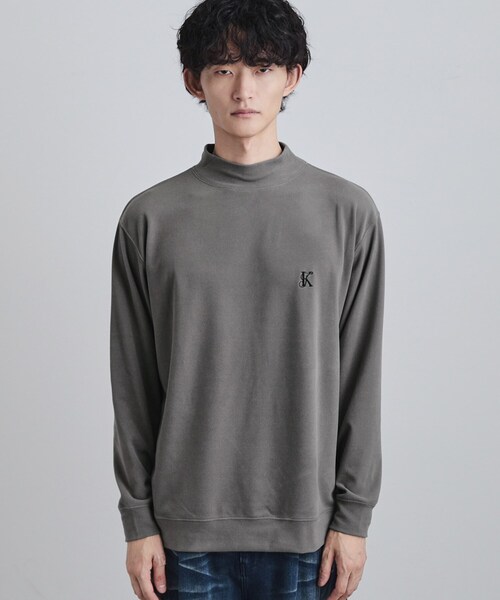 tk.TAKEO KIKUCHI(ティーケータケオキクチ)の「モイスチャースムースモックネックカットソー(Tシャツ/カットソー・メンズ・ホワイト/ブラック/グレー・02/03/04)」の16枚目の写真