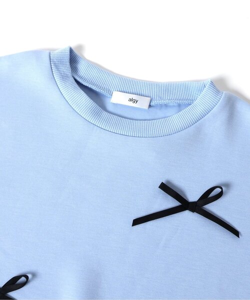 algy（アルジー）の「りぼんトレーナー（スウェット・キッズ・グレー/オフホワイト/サックスブルー・XX-SMALL/X-SMALL/MEDIUM/SMALL）」の8枚目の写真