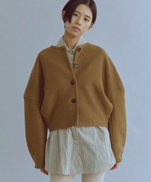 【Set Up】Boucle Cocoon Wool Jacket