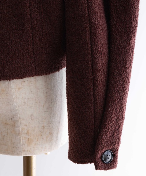 EN NEUME(エンノイム)の「【Set Up】Boucle Cocoon Wool Jacket(ノーカラージャケット・レディース・ベージュ/ブラウン/アイボリー・FREE)」の14枚目の写真
