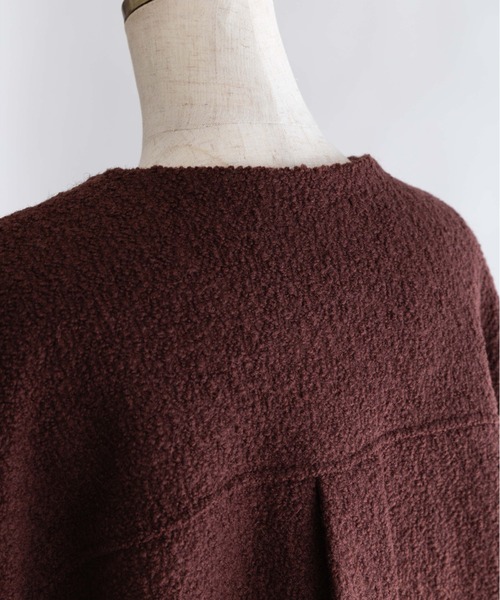 EN NEUME(エンノイム)の「【Set Up】Boucle Cocoon Wool Jacket(ノーカラージャケット・レディース・ベージュ/ブラウン/アイボリー・FREE)」の13枚目の写真