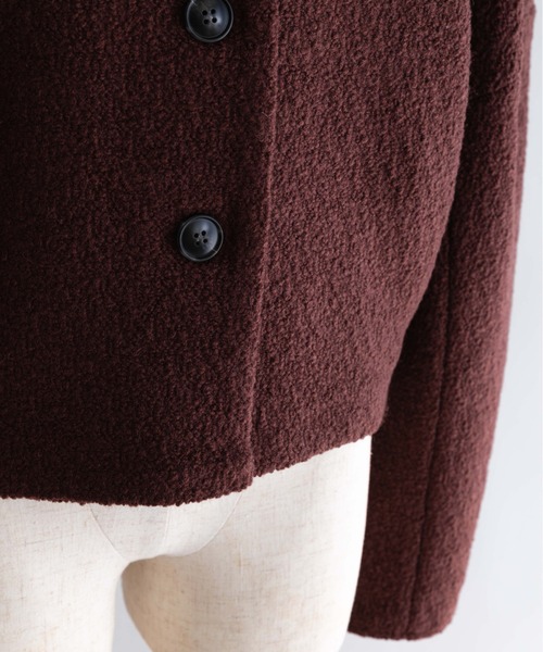 EN NEUME(エンノイム)の「【Set Up】Boucle Cocoon Wool Jacket(ノーカラージャケット・レディース・ベージュ/ブラウン/アイボリー・FREE)」の12枚目の写真