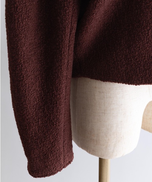 EN NEUME(エンノイム)の「【Set Up】Boucle Cocoon Wool Jacket(ノーカラージャケット・レディース・ベージュ/ブラウン/アイボリー・FREE)」の11枚目の写真