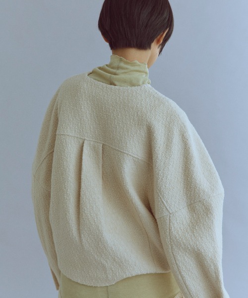 EN NEUME(エンノイム)の「【Set Up】Boucle Cocoon Wool Jacket(ノーカラージャケット・レディース・ベージュ/ブラウン/アイボリー・FREE)」の16枚目の写真