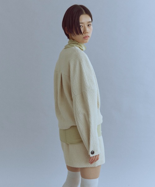 EN NEUME(エンノイム)の「【Set Up】Boucle Cocoon Wool Jacket(ノーカラージャケット・レディース・ベージュ/ブラウン/アイボリー・FREE)」の17枚目の写真