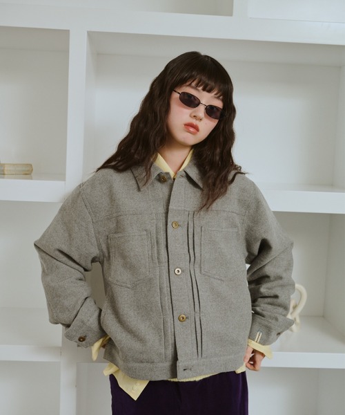 common gull products.（コモンガルプロダクツ）の「カバーオール、かさこそと。（カバーオール・レディース・ピンク系/ネイビー/杢グレー・LARGE/MEDIUM/SMALL）」の10枚目の写真