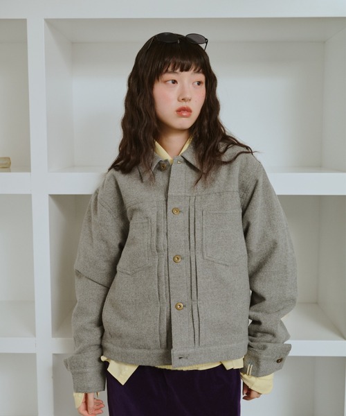 common gull products.（コモンガルプロダクツ）の「カバーオール、かさこそと。（カバーオール・レディース・ピンク系/ネイビー/杢グレー・LARGE/MEDIUM/SMALL）」の13枚目の写真